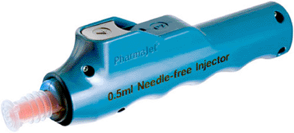 Image: The PharmaJet Needle-free Injection System (photo courtesy of PharmaJet).